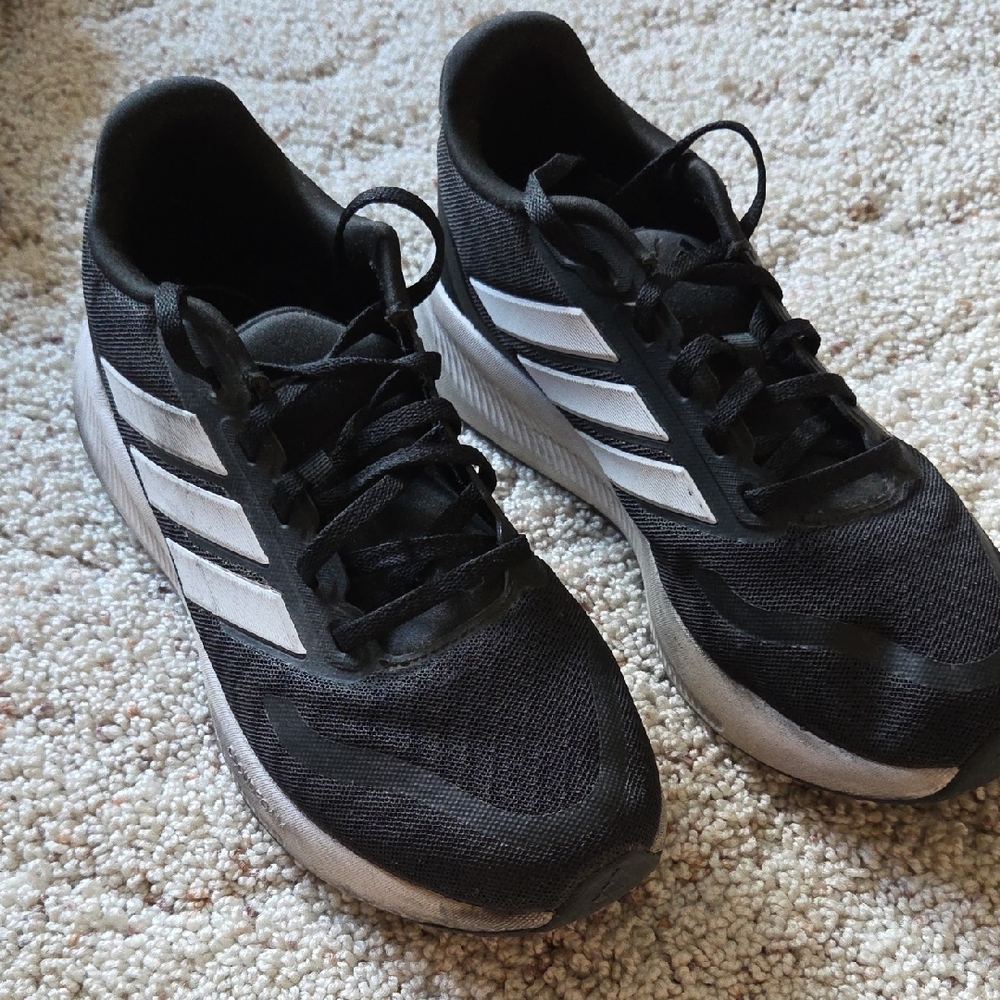 Adidas Black and White Running Shoes